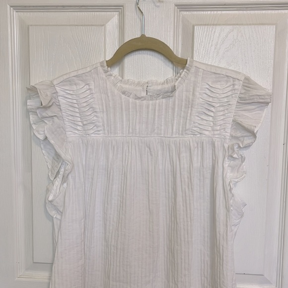 Club Monaco ruffle top blouse - Picture 2 of 4